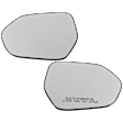 Driver and Passenger Side Mirror Glass, Non-Heated, No Blind Spot Feature, Includes (2) Mirror Glasses
