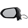 Driver and Passenger Side Mirror, Power Adjust, Heated, Manual Folding, Paintable, No Signal Light, No Memory, No Puddle Light, No Auto-Dim, With Blind Spot Detection in Glass