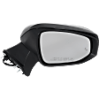 Driver and Passenger Side Mirror, Power Adjust, Heated, Manual Folding, Paintable, In-housing Signal Light, No Memory, No Puddle Light, No Auto-Dim, With Blind Spot Detection in Glass