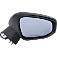 Driver and Passenger Side Mirror, Power Adjust, Heated, Manual Folding, Paintable, In-housing Signal Light, No Memory, With Puddle Light, No Auto-Dim, With Blind Spot Detection in Glass