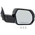 Driver and Passenger Side Mirror, Power Adjust, Heated, Power Folding, Paintable, In-housing Signal Light, With Memory, No Puddle Light, No Auto-Dim, With Blind Spot Detection in Glass