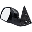 Driver and Passenger Side Mirror, Power Adjust, Heated, Power Folding, Paintable, In-housing Signal Light, With Memory, No Puddle Light, No Auto-Dim, With Blind Spot Detection in Glass