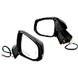Driver and Passenger Side Mirror, Power Adjust, Heated, Manual Folding, Paintable, In-housing Signal Light, No Memory, No Puddle Light, No Auto-Dim, With Blind Spot Light in Glass