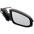 Driver and Passenger Side Mirror, Power Adjust, Heated, Manual Folding, Paintable, In-housing Signal Light, No Memory, No Puddle Light, No Auto-Dim, With Blind Spot Detection in Glass