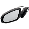 Driver and Passenger Side Mirror, Power Adjust, Heated, Manual Folding, Paintable, In-housing Signal Light, No Memory, No Puddle Light, No Auto-Dim, With Blind Spot Detection in Glass