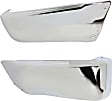 Rear, Driver and Passenger Side Bumper End, Chrome Steel