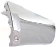 Rear, Driver and Passenger Side Bumper End, Chrome Steel
