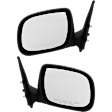 2005 Toyota Tacoma - Driver and Passenger Side Mirror, Manual Adjust, Non-Heated, Textured Black, Manual Folding, No Signal Light, No Blind Spot Feature, No Memory, No Puddle Light, No Auto-Dimming