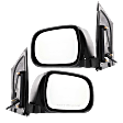 Driver and Passenger Side Mirrors, Power Adjust, Manual Folding, Non-Heated, Textured Black, No Signal Light, No Memory, No Puddle Light, No Auto-Dimming, No Blind Spot Feature