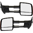 2008 Toyota Tundra - Driver and Passenger Side Towing Mirror, Power Adjust, Heated, Textured Black, Manual Folding, In-housing Signal Light, With Blind Spot Glass, No Memory, No Puddle Light, No Auto-Dimming