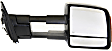 2008 Toyota Tundra - Driver and Passenger Side Towing Mirror, Power Adjust, Heated, Textured Black, Manual Folding, In-housing Signal Light, With Blind Spot Glass, No Memory, No Puddle Light, No Auto-Dimming