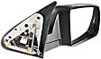 2012 Toyota Tundra - Driver and Passenger Side Mirror, Power Adjust, Non-Heated, Textured Black, Manual Folding, No Signal Light, No Blind Spot Feature, Without Memory Recall, No Puddle Light, No Auto-Dimming, Crew Cab Pickup