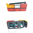 SET-URO1372227-A Driver and Passenger Side Halogen Tail Light, With bulb(s), Amber, Clear & Red Lens