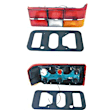SET-URO1372227-B Halogen Tail Light, With bulb(s), Amber, Clear & Red Lens