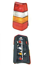 SET-URO1372441 Driver and Passenger Side Halogen Tail Light, Without bulb(s), Amber, Clear & Red Lens