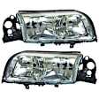 SET-URO30744492 Driver and Passenger Side Halogen Headlight, With bulb(s), OE Replacement, Sedan