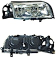 SET-URO30744492 Driver and Passenger Side Halogen Headlight, With bulb(s), OE Replacement, Sedan