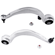 SET-URO8K0407694AF Front, Driver and Passenger Side, Lower, Rearward Control Arm, With ball joint(s), Aluminum