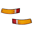 SET-URO91163194900 Driver and Passenger Side Tail Light Lens