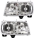 1999 Cadillac Escalade - Driver and Passenger Side Halogen Headlight, With bulb(s), OE Replacement