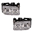 1999 Cadillac Escalade - Driver and Passenger Side Halogen Headlight, With bulb(s), OE Replacement, CAPA Certified