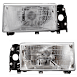 Driver and Passenger Side Halogen Headlight, With bulb(s), OE Replacement