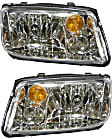Driver and Passenger Side Headlights, with Bulbs, Halogen, without Fog Light