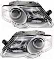 Driver and Passenger Side Halogen Headlight, With bulb(s), OE Replacement, CAPA Certified
