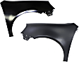 Front, Driver and Passenger Side Fenders, Without turn signal light hole
