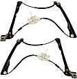 Front, Driver and Passenger Side Power Window Regulator, Without Motor