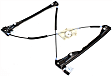 Front, Driver and Passenger Side Power Window Regulator, Without Motor