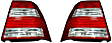 Driver and Passenger Side Halogen Tail Light, Without bulb(s), OE Replacement