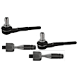 SET-VCOV100647-B Front, Driver and Passenger Side, Inner and Outer Tie Rod End