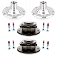 SET-VCOV200677-C Front and Rear, Driver or Passenger Side Wheel Hub, 4 Lugs - Front; 5 Lugs - Rear