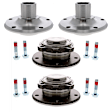 SET-VCOV200677-D Front or Rear, Driver and Passenger Side Wheel Hub, 4 Lugs - Front; 6 Lugs - Rear