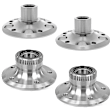 SET-VCOV302989-A Front and Rear, Driver or Passenger Side Wheel Hub, 4 Lugs - Front; 5 Lugs - Rear