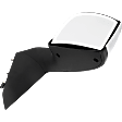 Driver and Passenger Side Mirror, Manual Adjust, Heated, Manual Folding, Chrome, No Signal Light, No Memory, No Puddle Light, No Auto-Dim, No Blind Spot Feature