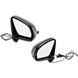 Driver and Passenger Side Mirror, Power Adjust, Heated, Manual Folding, Textured Black, No Signal Light, No Memory, No Puddle Light, No Auto-Dim, No Blind Spot Feature