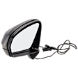 Driver and Passenger Side Mirror, Power Adjust, Heated, Manual Folding, Textured Black, No Signal Light, No Memory, No Puddle Light, No Auto-Dim, No Blind Spot Feature