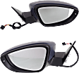 2012-2019 Volkswagen Beetle - Driver and Passenger Side Mirrors, Power, Manual Folding, Heated, Paintable, In-housing Signal Light, No Memory, No Puddle Light, No Auto-Dimming, No Blind Spot Feature