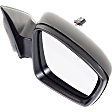 Driver and Passenger Side Mirrors, Power Adjust, Manual Folding, Heated, Textured Black, In-housing Signal Light, With memory, With Puddle Light, No Auto-Dimming, No Blind Spot Feature