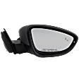 Driver and Passenger Side Mirror, Power Adjust, Heated, Manual Folding, Paintable, In-housing Signal Light, With Memory, No Puddle Light, No Auto-Dim, With Blind Spot Detection in Glass