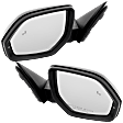 Driver and Passenger Side Mirrors, Power Adjust, Manual Folding, Heated, Paintable, In-Housing Signal Light, With Memory, No Puddle Light, No Auto-Dimming, With Blind Spot Detection in Glass