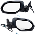 Driver and Passenger Side Mirror, Power Adjust, Non-Heated, Manual Folding, Paintable, In-housing Signal Light, No Memory, No Puddle Light, No Auto-Dim, No Blind Spot Feature