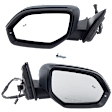 Driver and Passenger Side Mirror, Power Adjust, Heated, Manual Folding, Paintable, In-housing Signal Light, With Memory, No Puddle Light, No Auto-Dim, With Blind Spot Detection in Glass