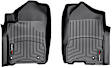 SET-W24440192 FloorLiner Series Molded Floor Liner, Black Made of Rubberized Thermoplastic Polyolefins
