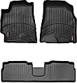 SET-W24440391 Front Row, Second Row FloorLiner Series Molded Floor Liner, Black Made of Rubberized Thermoplastic Polyolefins