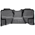SET-W24440661-02 Front and Rear FloorLiner Series Molded Floor Liner, Black Made of Rubberized Thermoplastic Polyolefins