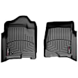 SET-W24440661-02 Front and Rear FloorLiner Series Molded Floor Liner, Black Made of Rubberized Thermoplastic Polyolefins