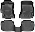 SET-W24444391 Front Row, Second Row FloorLiner Series Molded Floor Liner, Black High-Density Tri-Extruded (HDTE)
